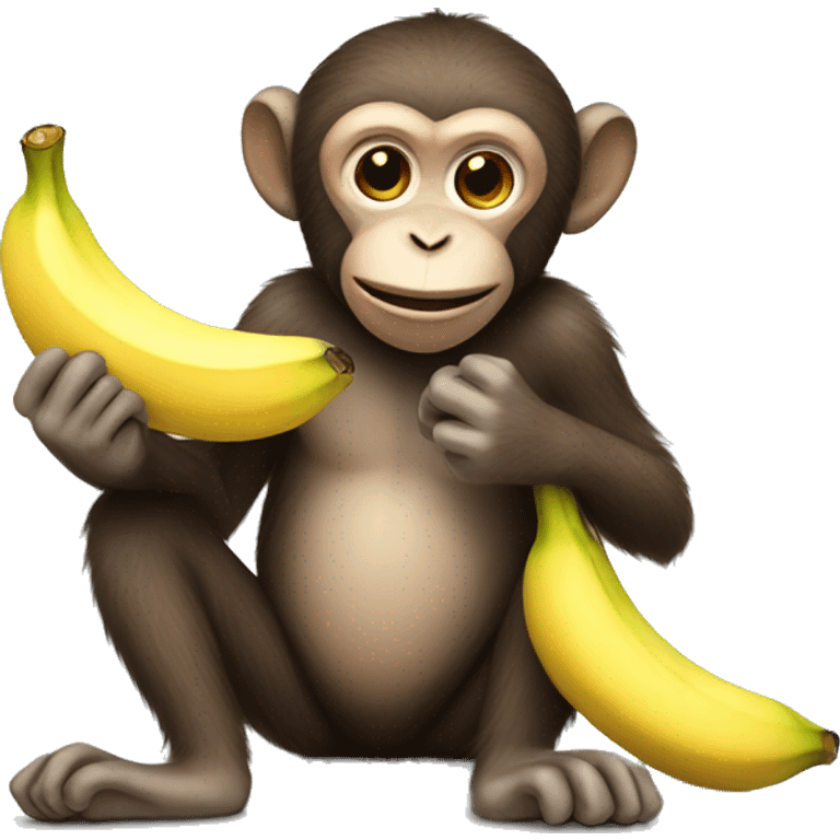 monkey eating banana emoji