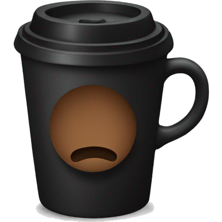 Black cup of coffee emoji