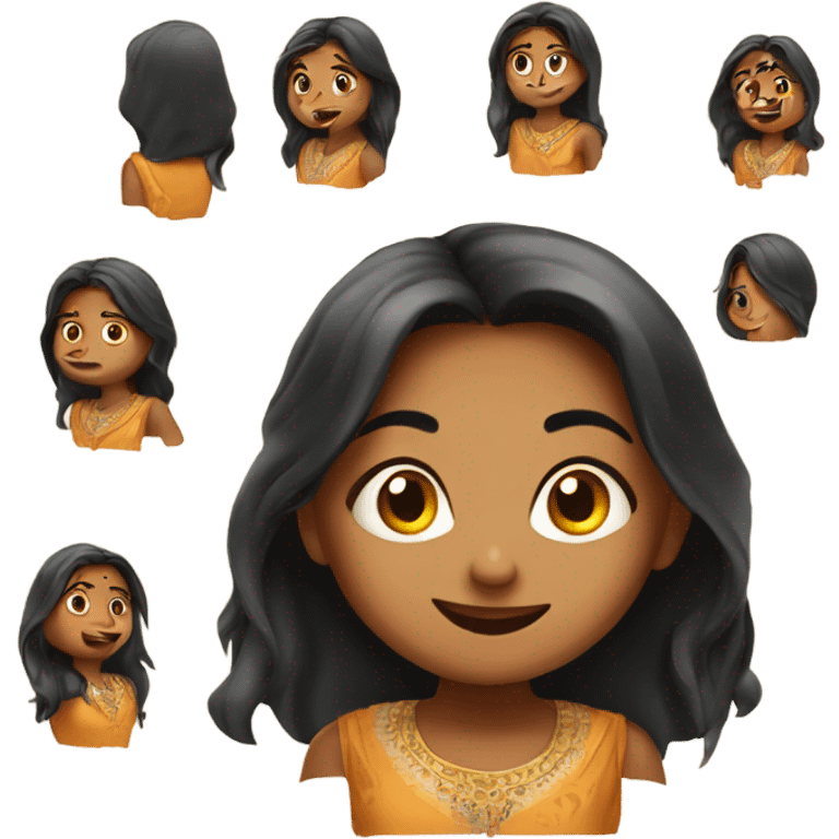 indian girl mischievous  emoji