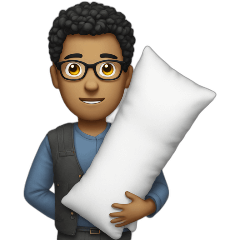 nerd with body pillow emoji