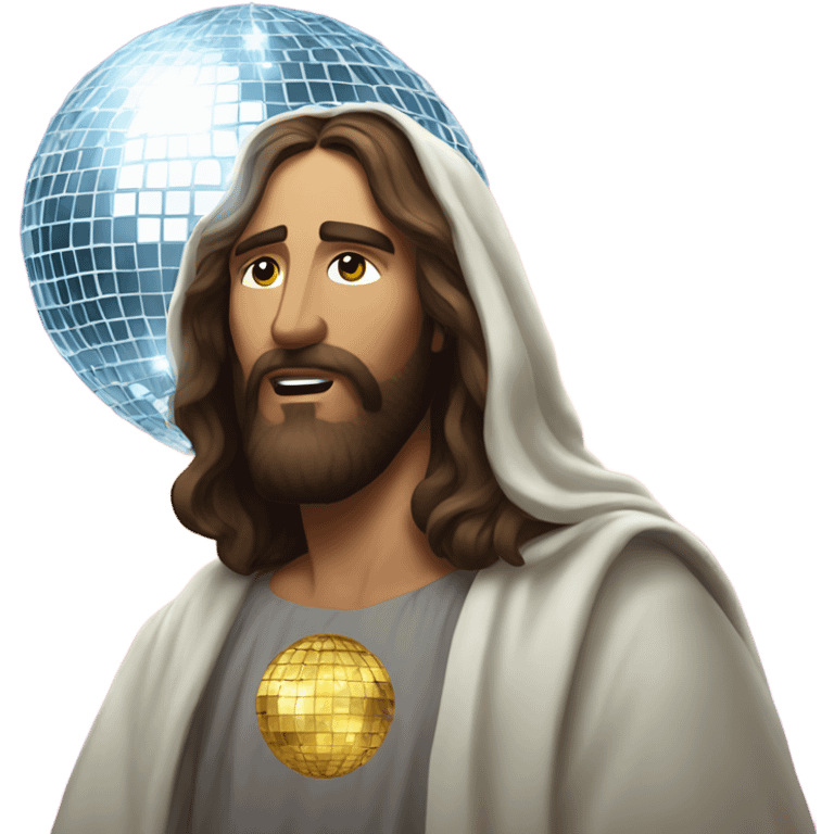 Disco ball Jesus emoji