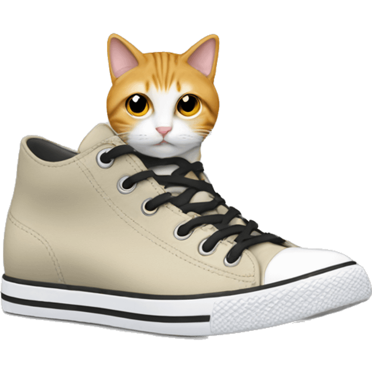 shoe with a cat coming out emoji