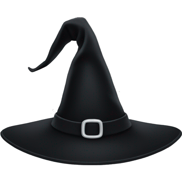 curved full black witch hat emoji