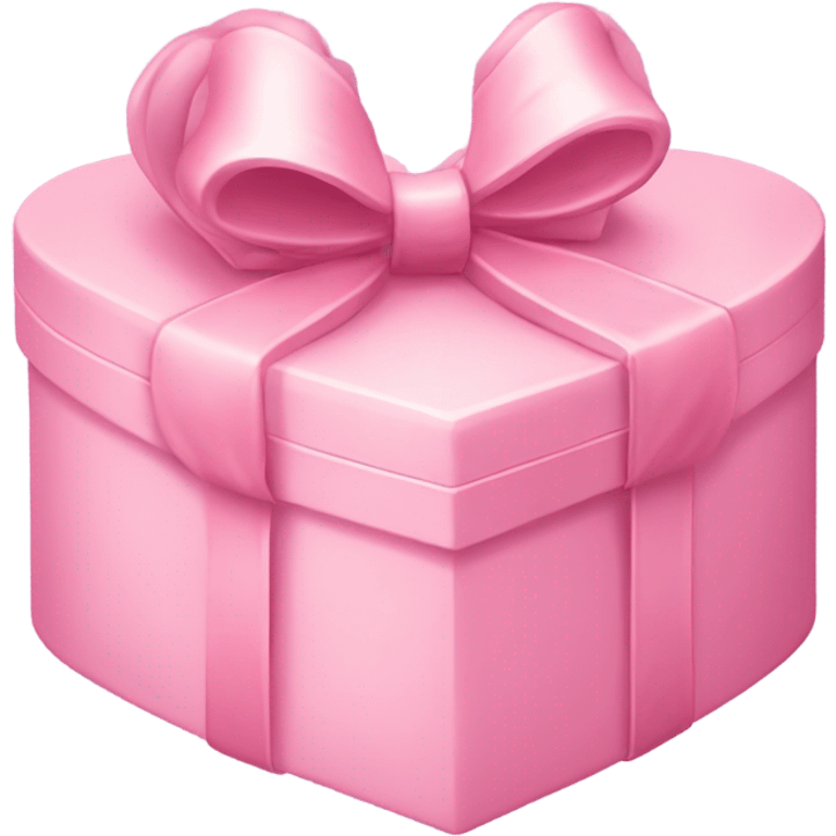 frilly pastel pink heart-shaped box of chocolates with a bow emoji