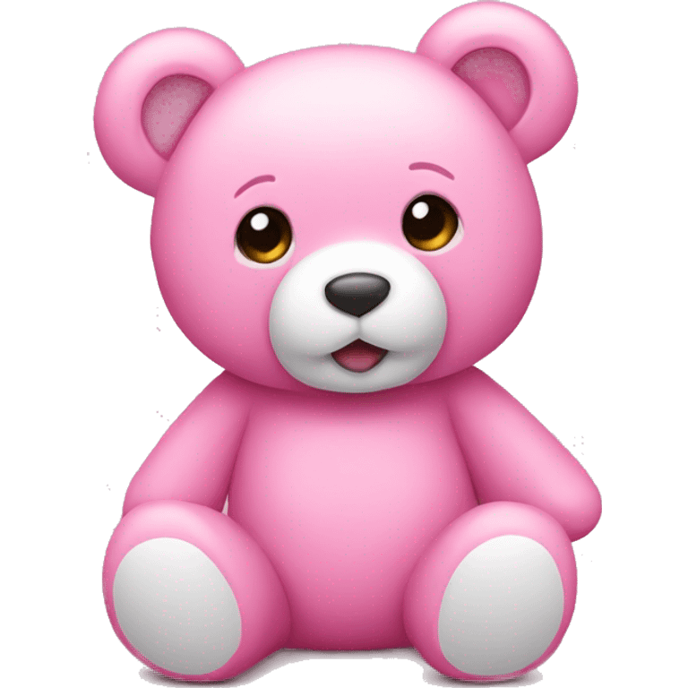 A pink teddy bear emoji