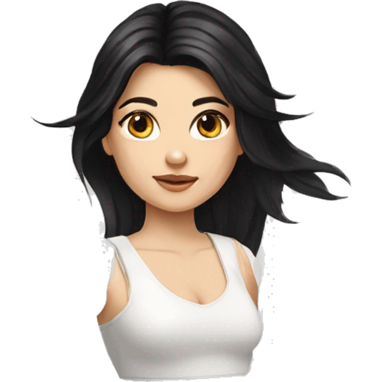 white-girl-with-long-black-hair-wearing-white-crop-top emoji