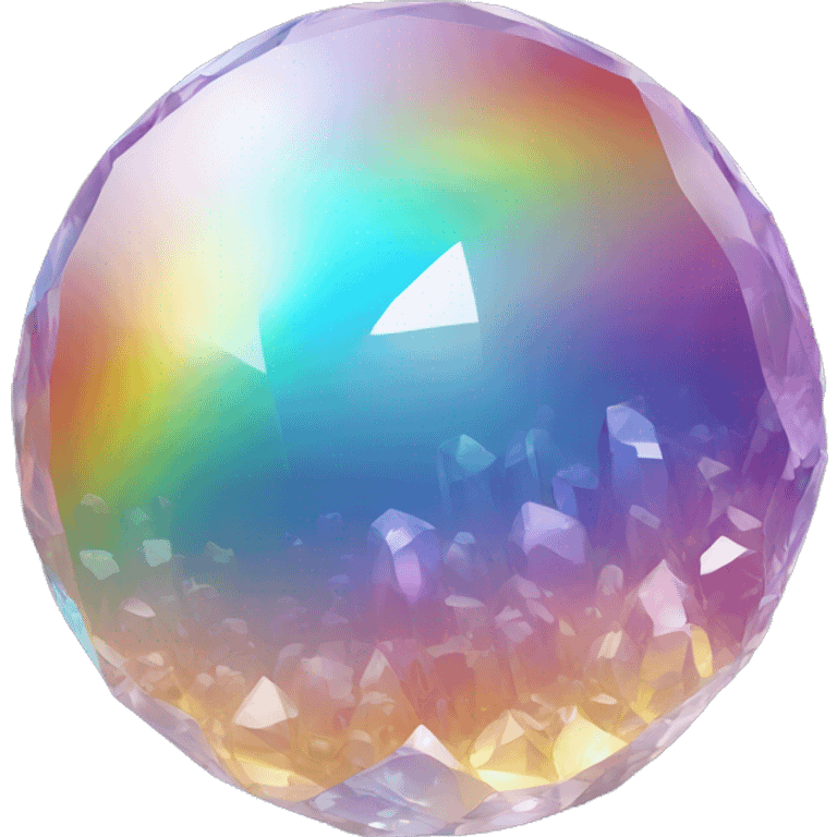 Rainbow crystal sphere emoji