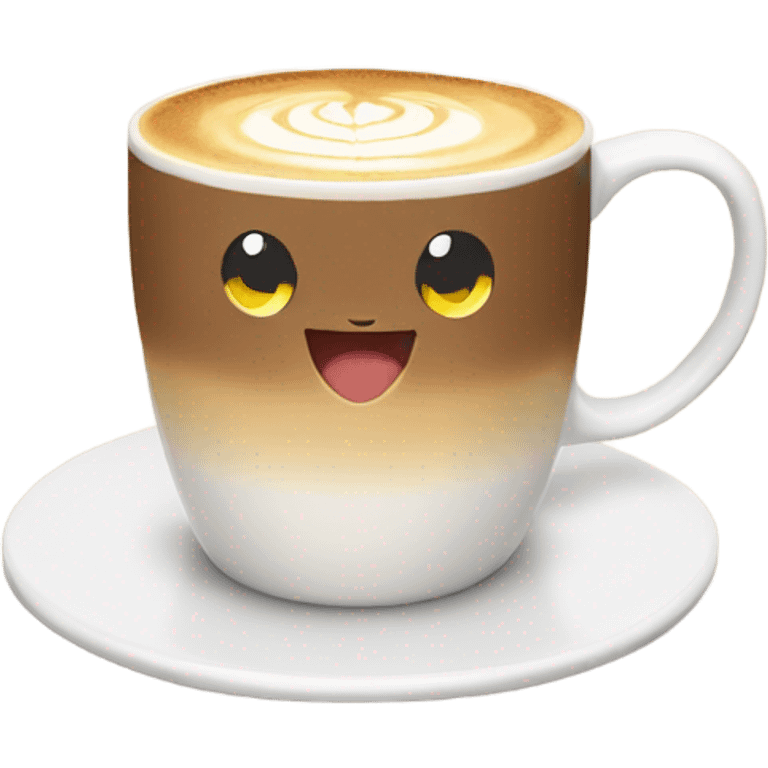 latte with pokemon mug emoji