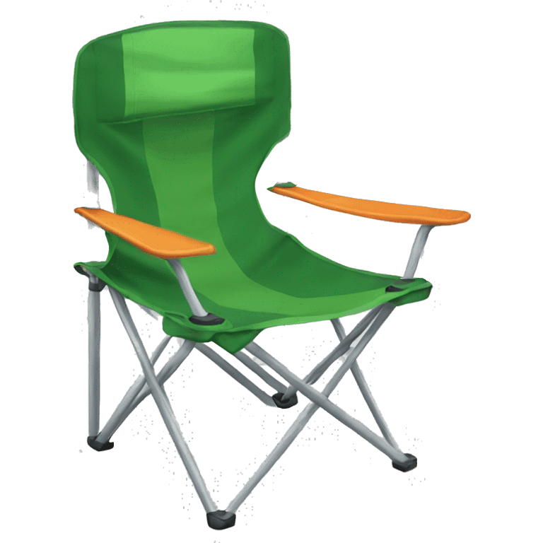 Green camping chair facing left emoji