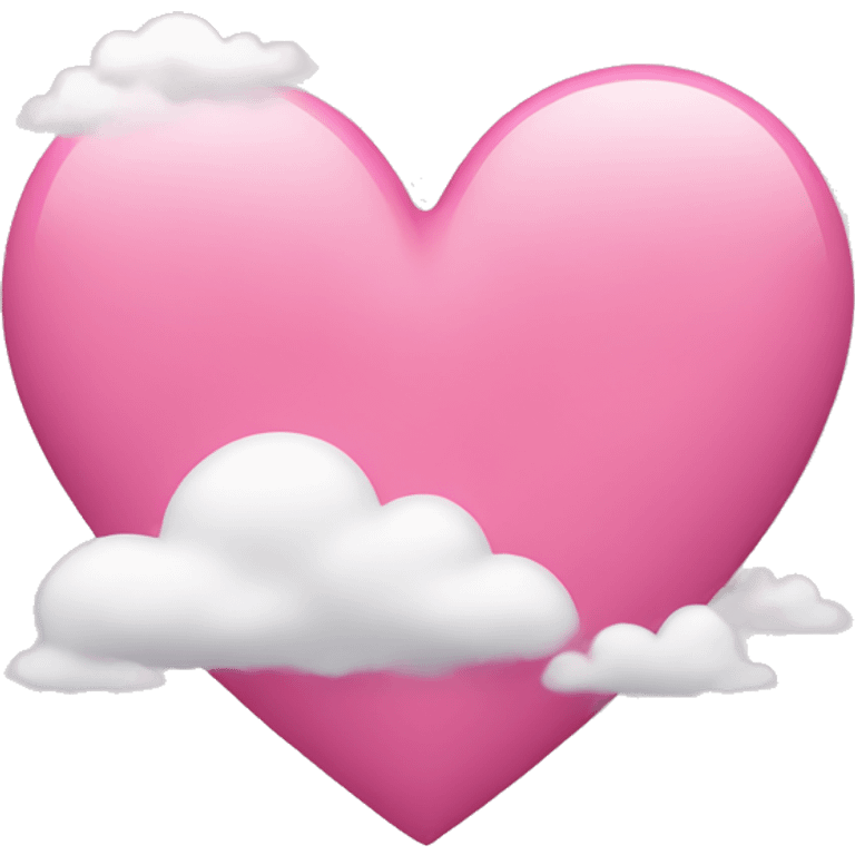 pink heart + cloud emoji