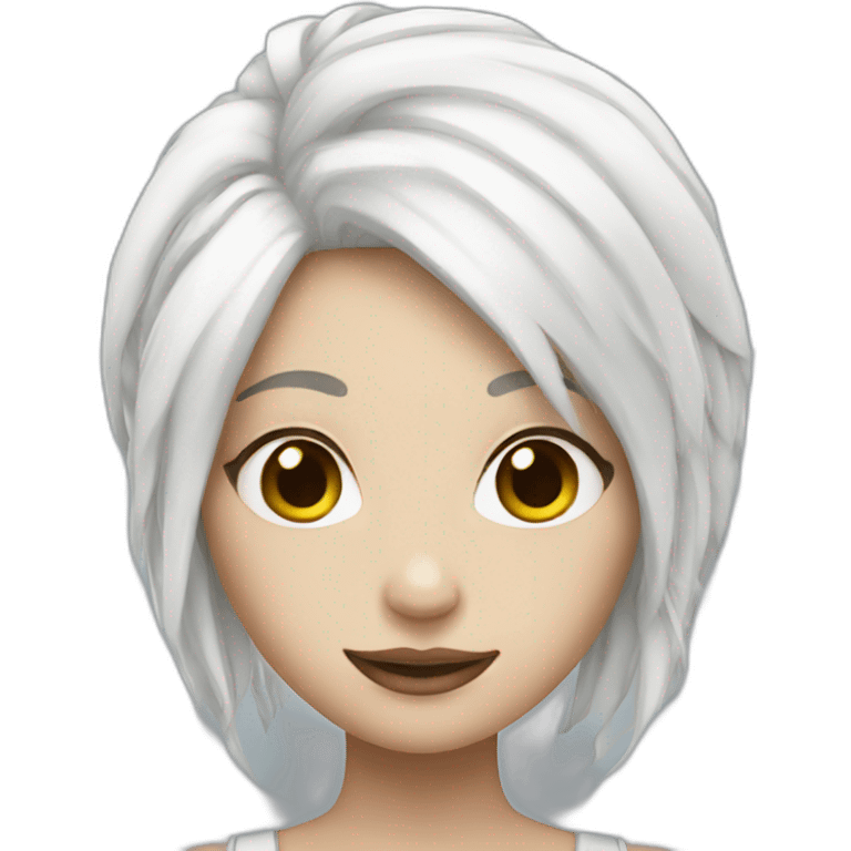 white spider girl with white hair emoji