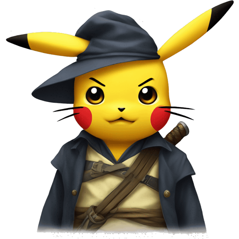 Pikachu in samouraï  emoji