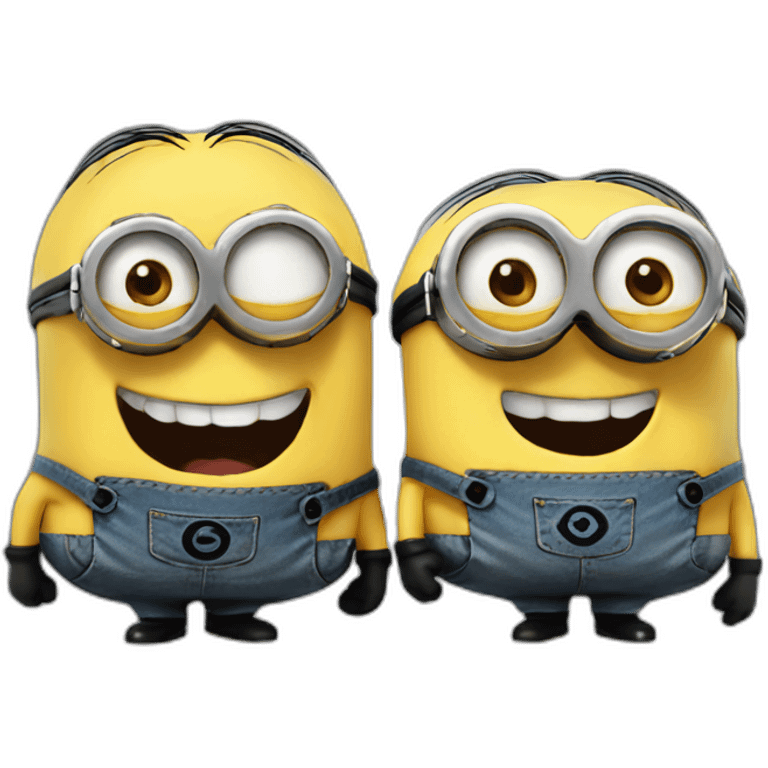 2 laughing minions emoji