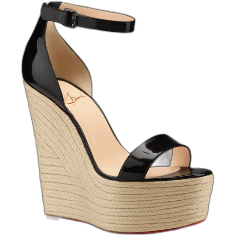 Platform wedges black louboutin emoji