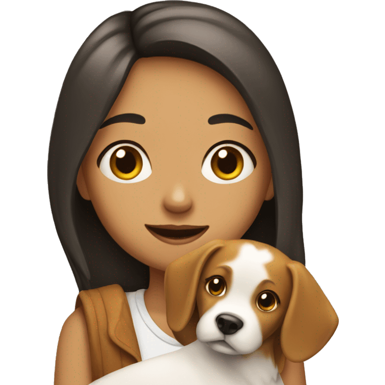 Girl with dog  emoji