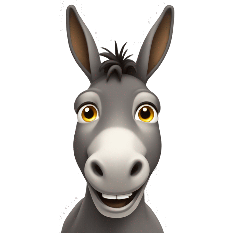 Funny donkey silly smile emoji