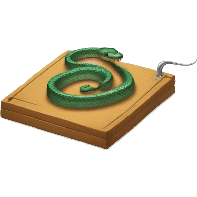 a snake in a mouse trap emoji