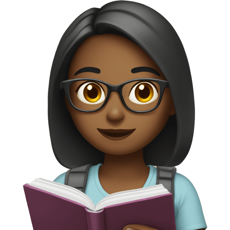 Girl reading on kindle  emoji