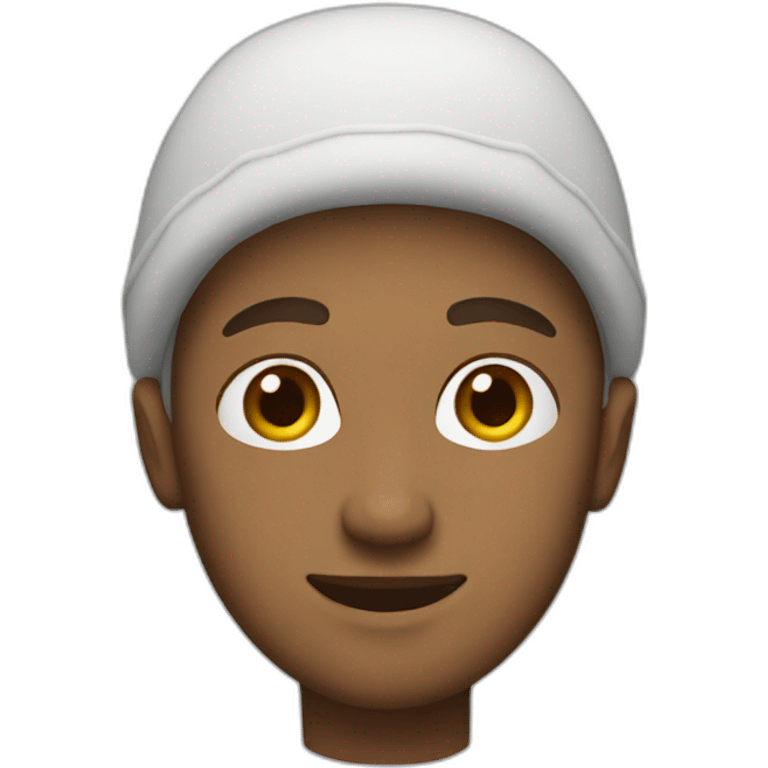 White guy with short hair and with bonnet emoji