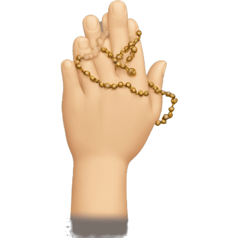 hand praying with rosary emoji