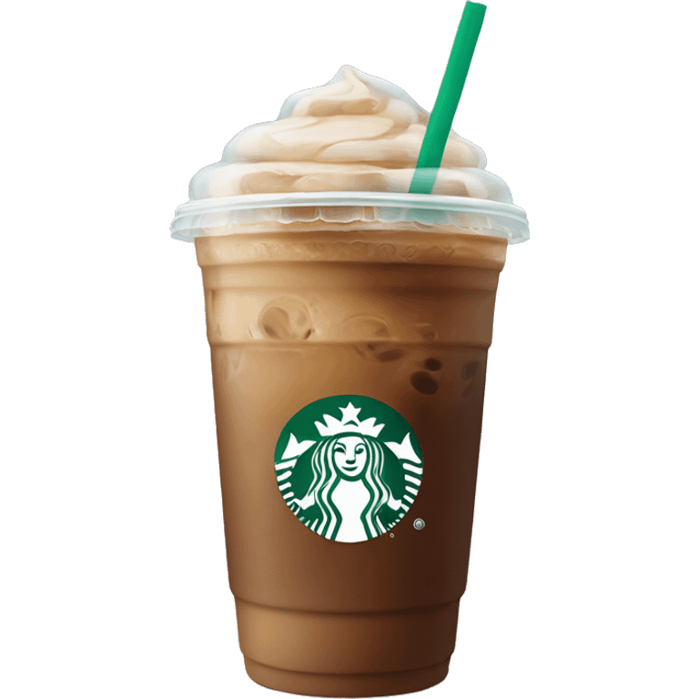 Iced coffee in Starbucks cup emoji