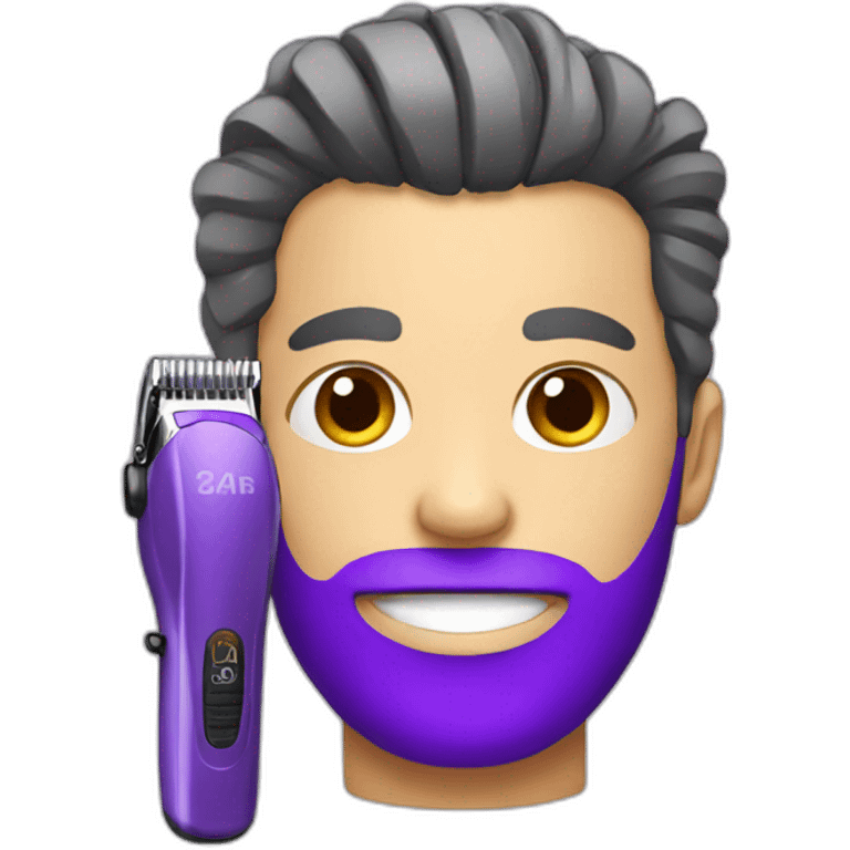 purple hair clipper emoji