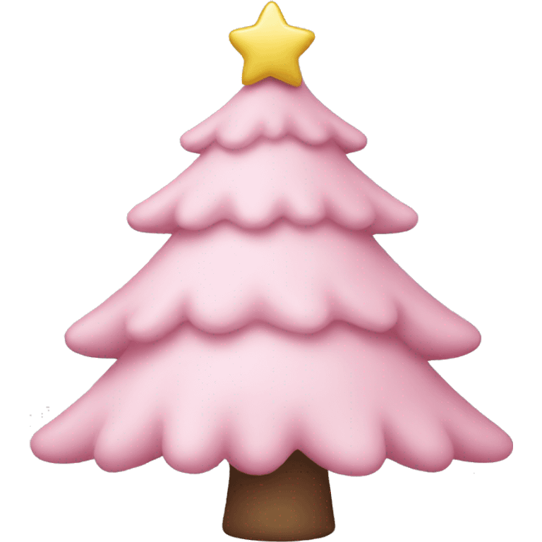 pastel pink christmas tree emoji