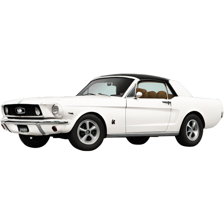 white vintage mustang emoji