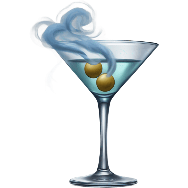 Smoking Martini Glass emoji