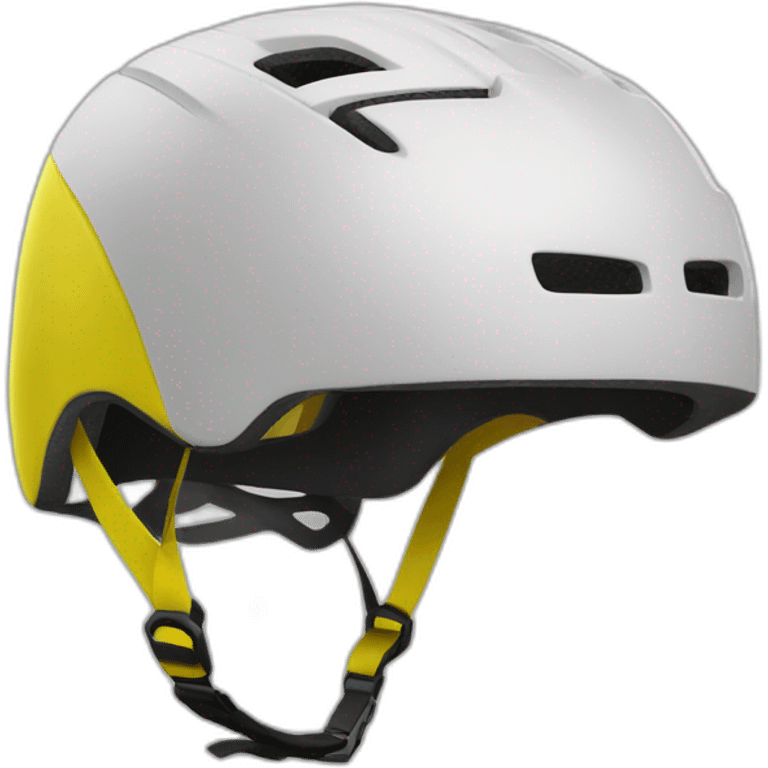 casque vélo jaune emoji