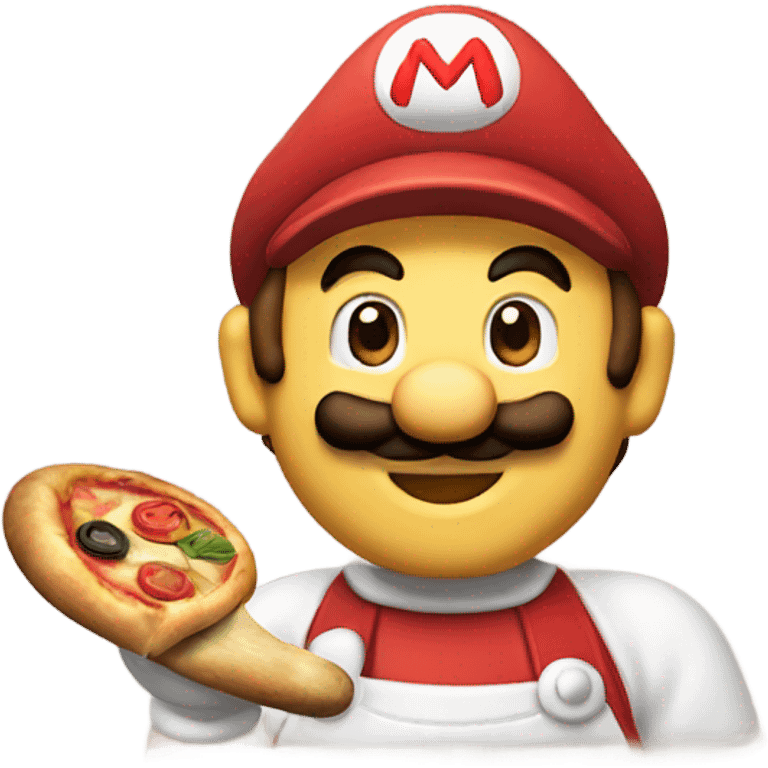 Mario baking pizza emoji