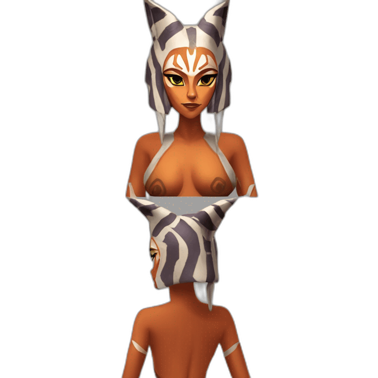 Sexy Ahsoka Tano (portrait, front facing) bikini (small horns) (clone wars season 7) emoji