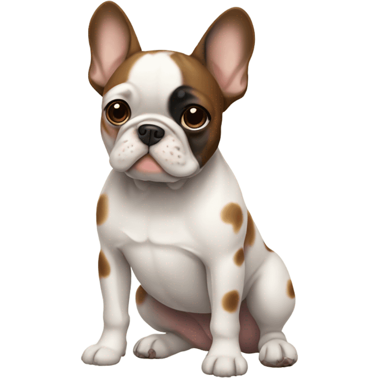 Frenchie with full body brown spots  emoji