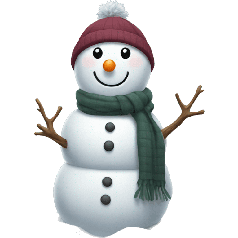 Winter snowman emoji