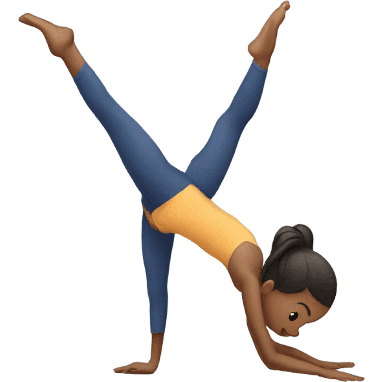 Girl doing a handstand and splits  emoji