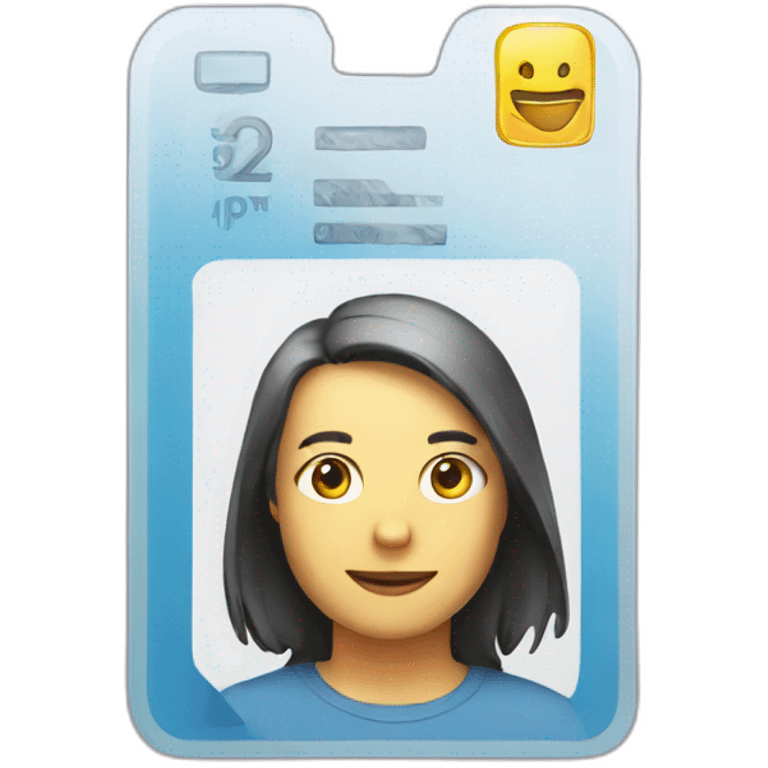 shiny id card emoji