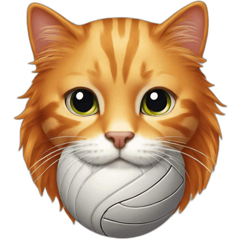 ginger-cat-volleyball-setter emoji