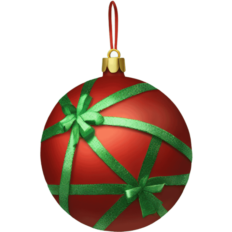 Red and green christmas ball emoji