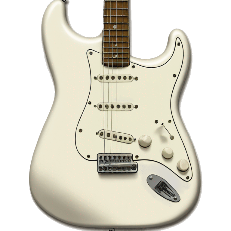 vintage white fender stratocaster  emoji