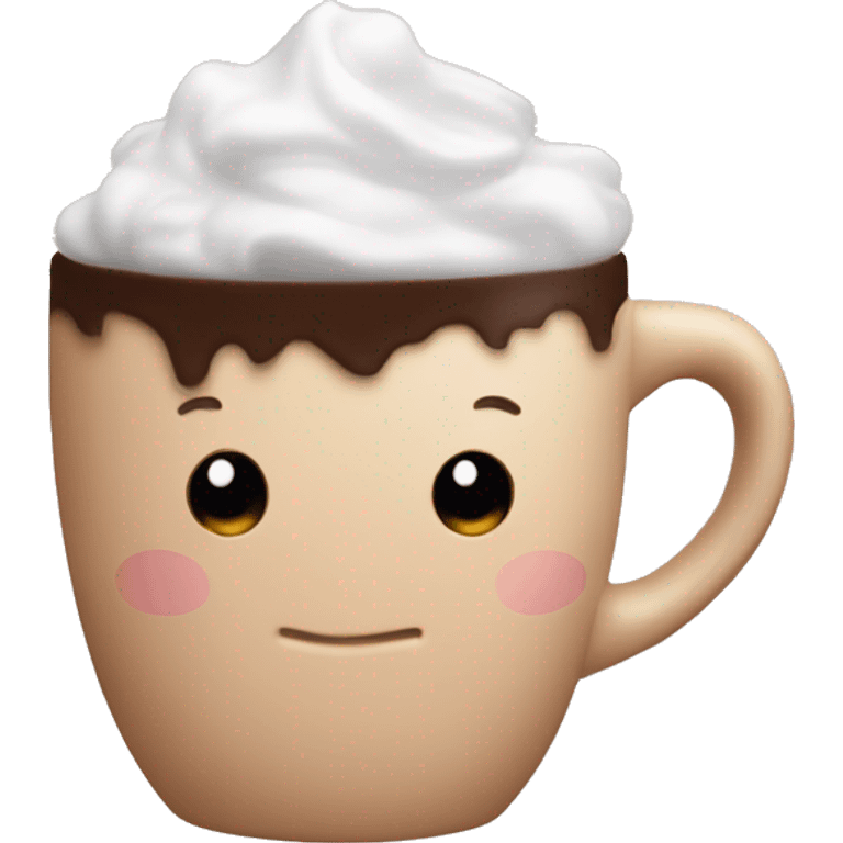 hot coco cream colored mug emoji