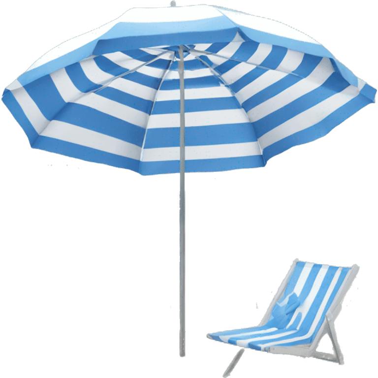 blue and white beach umbrella emoji