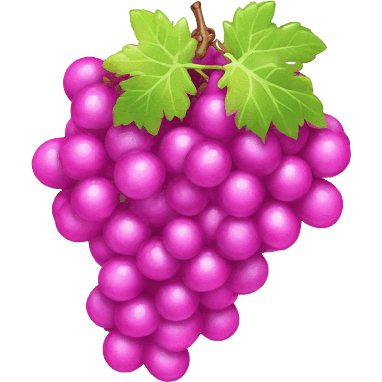 Cluster of hot pink sparkly grapes  emoji