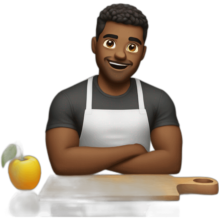 cool guy in kitchen emoji