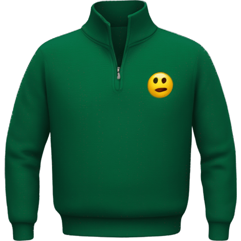 Dark green quarter zip sweater emoji