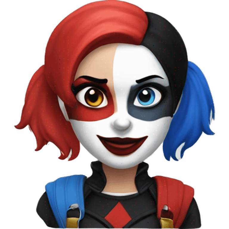 Harley Quinn with niform emoji