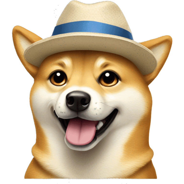 Doge wearing a hat giving thumbs up emoji