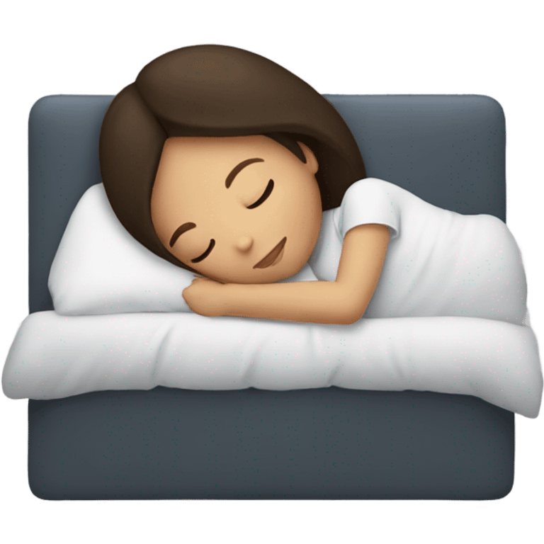 Brunette girl sleeping emoji