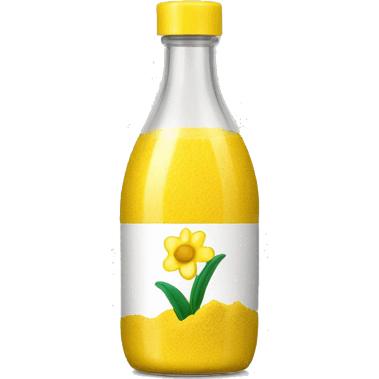 Yellow scrub on beautiful bottle  emoji