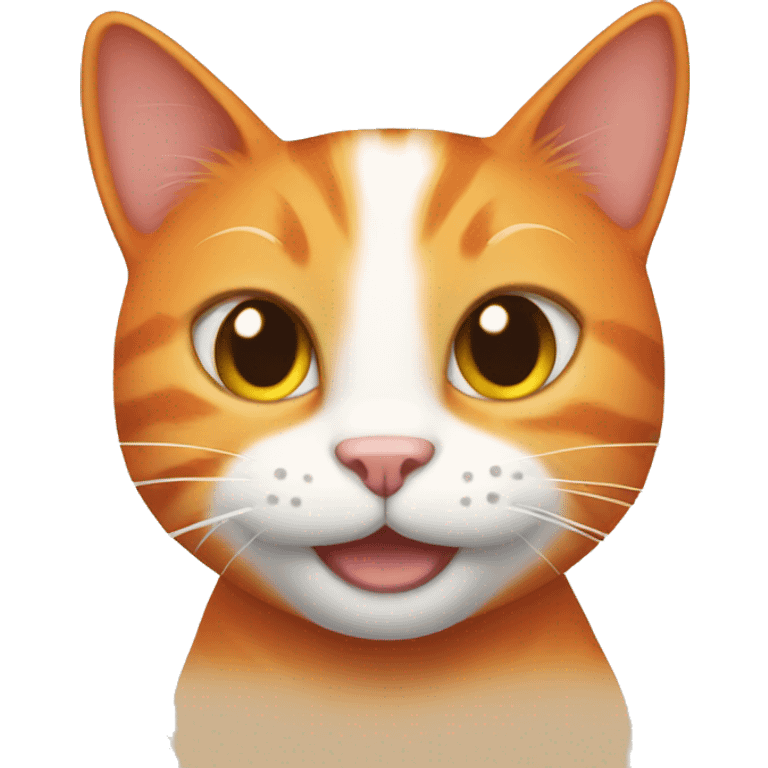 a orange cat smiling emoji