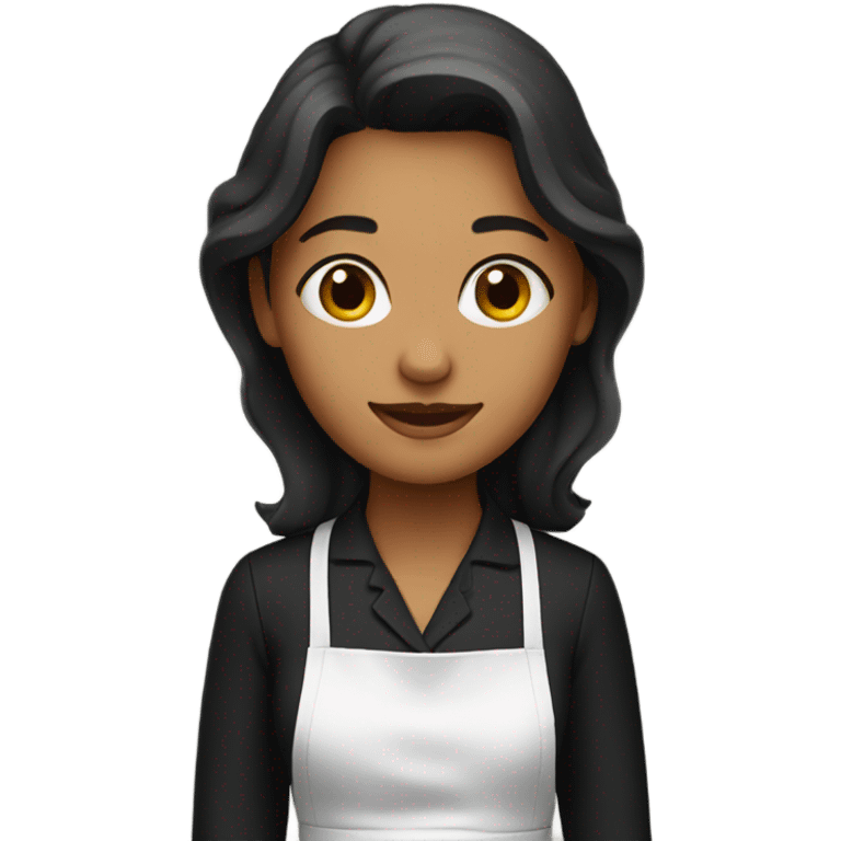 woman wearing black apron emoji